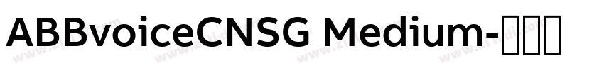 ABBvoiceCNSG Medium字体转换